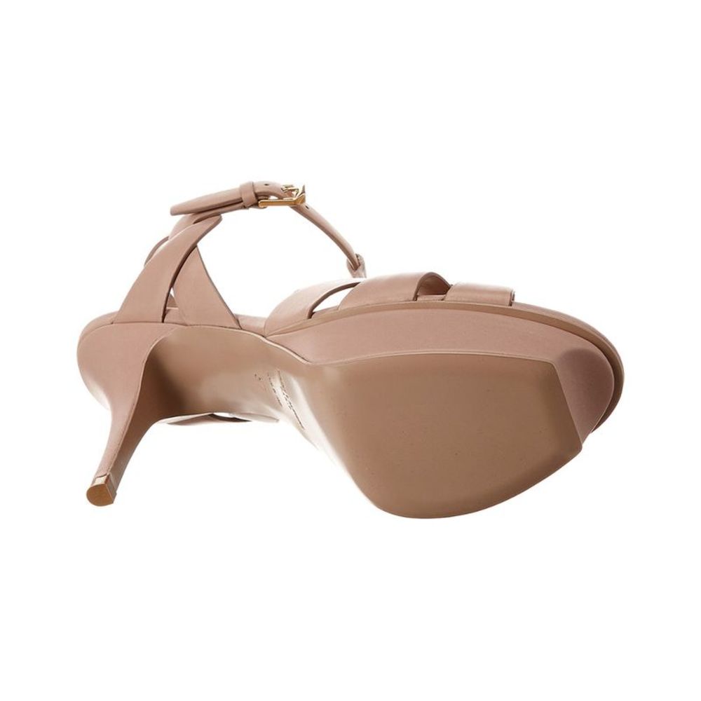 Saint Laurent Tribute 75 Leather Platform Sandals - Picture 4 of 5